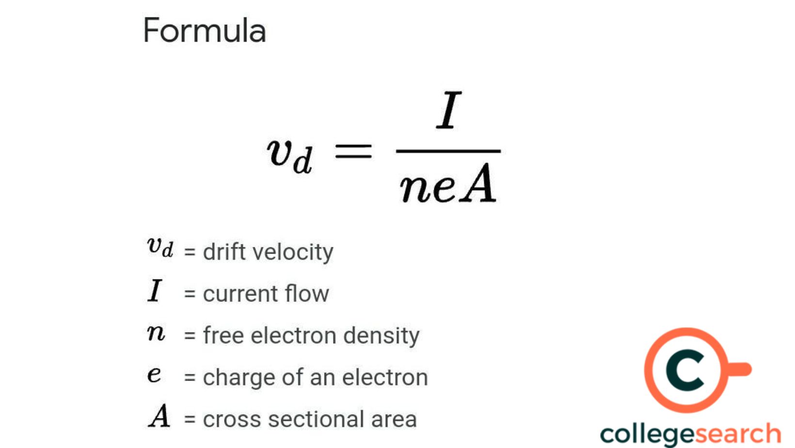 Drift Velocity Formula Characterization Net Velocity Of Electron How 